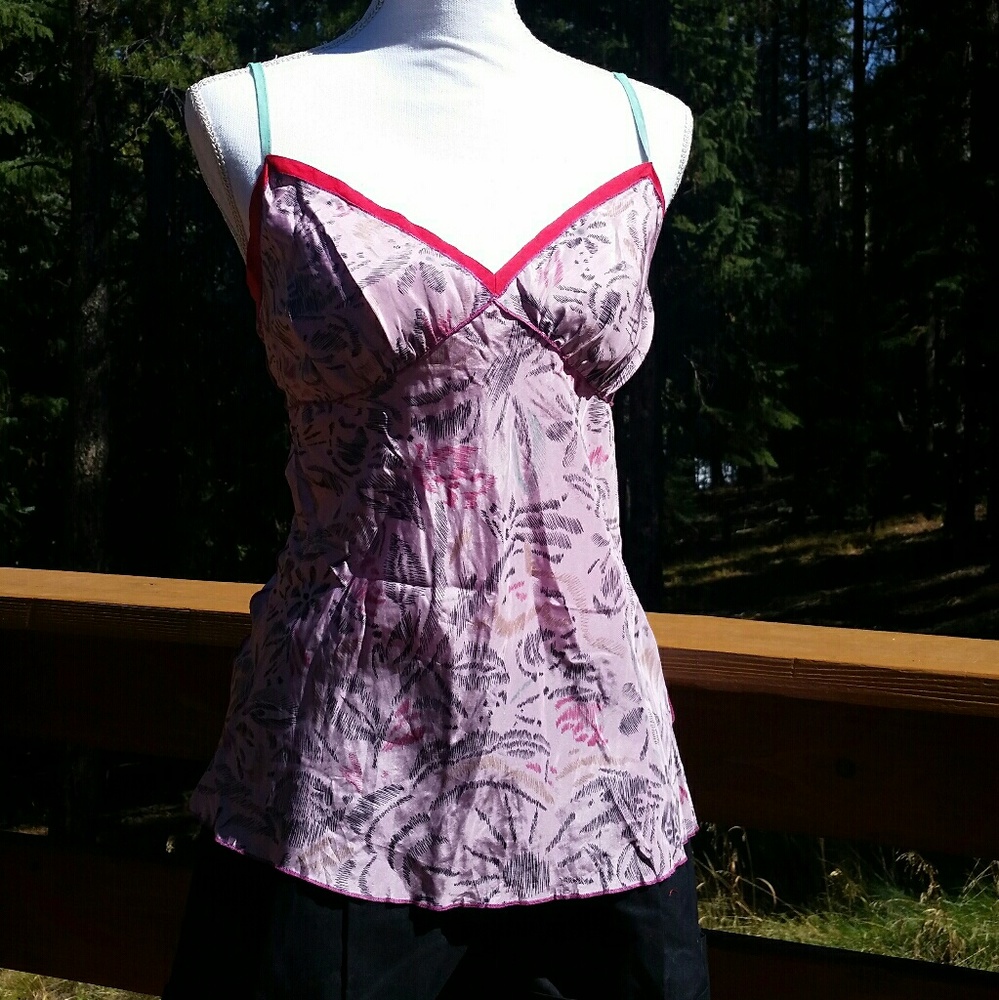 Common thread junior lavender silk top cami L